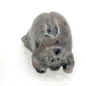 Adorable Mini Beetle Carving -  Indigo Gabbro